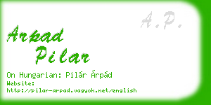 arpad pilar business card